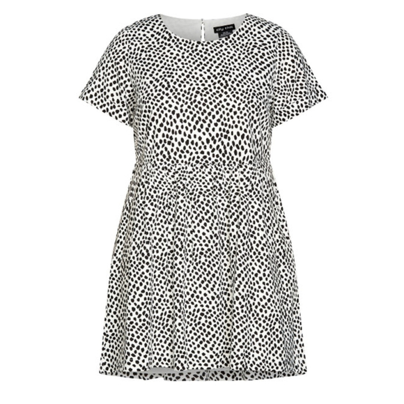 City Chic Dresses & Skirts - Women's City Chic Billie Spot Dress Size 20 White Black